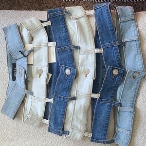 Denim see through skirt